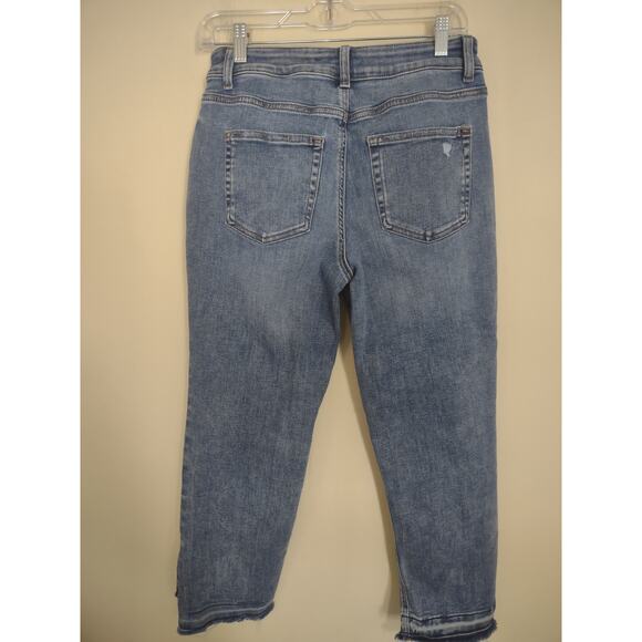 Edgely lightly Distressed Cropped Jeans 8 Normcore Classic Casual Preppy - Picture 6 of 6